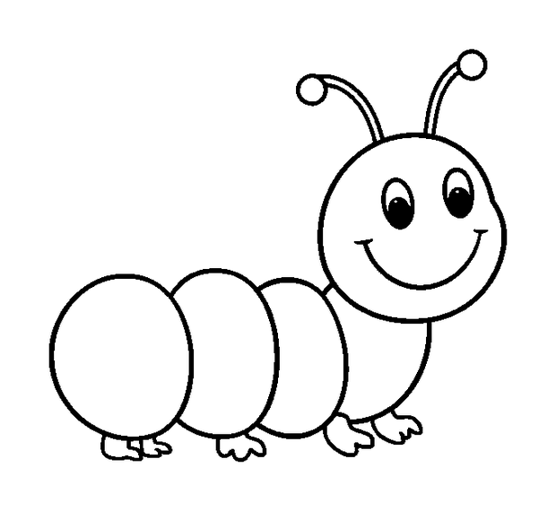 Caterpillar colouring page — free printable for kids