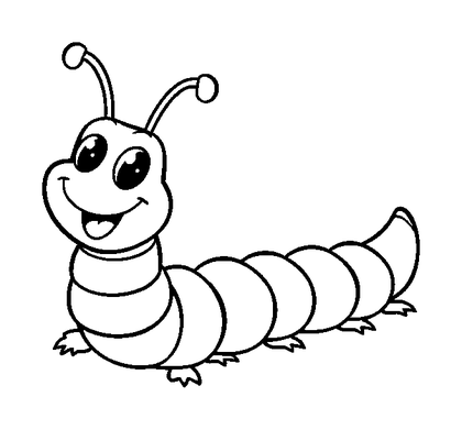 Centipede Colouring Page (Toddler, Bold & Easy)