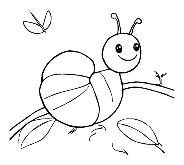 Chrysalis colouring page — free printable for toddlers