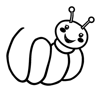 Cocoon Colouring Page (Kids, Bold & Easy)