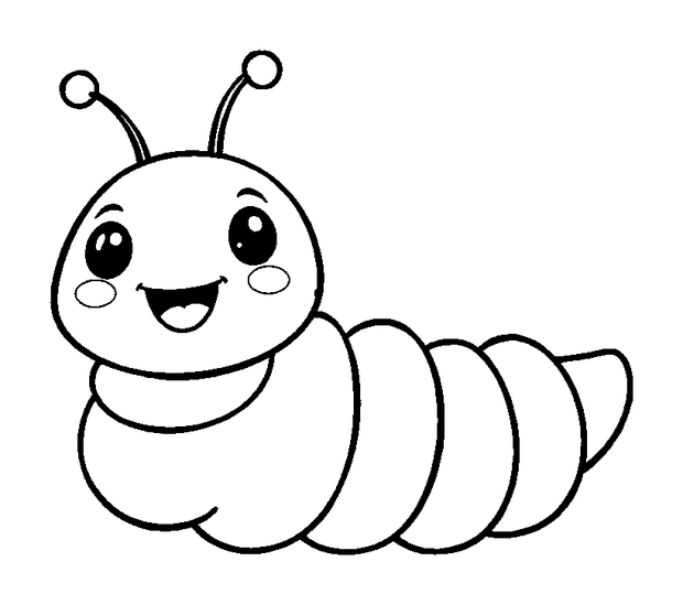Cocoon colouring page — free printable for kids