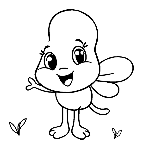 Common Blue colouring page — free printable for kids