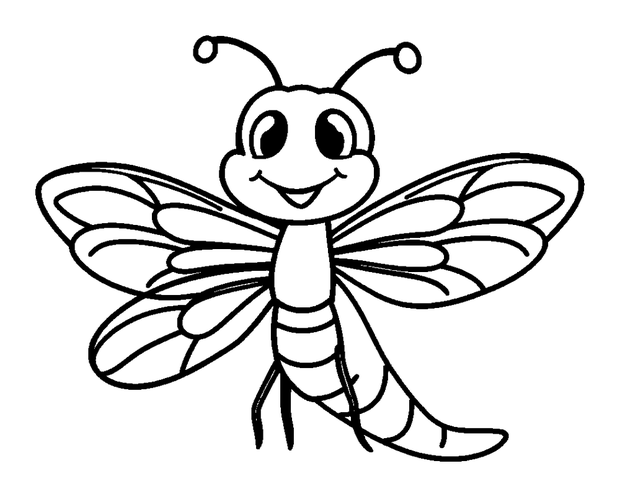 Dragonfly Iridescent colouring page — free printable for kids