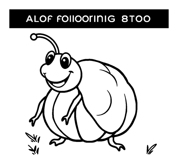 Dung Beetle colouring page — free printable for toddlers