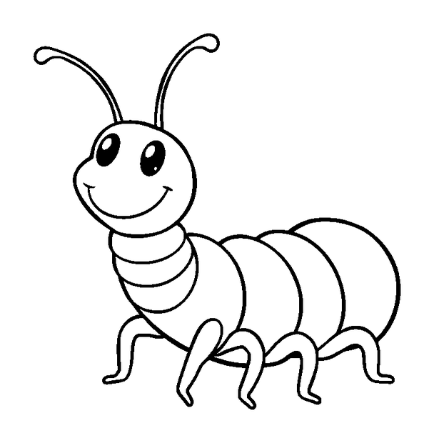 Earwig colouring page — free printable for toddlers
