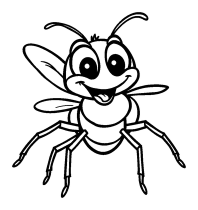 Gnat Colouring Page (Kids, Standard)