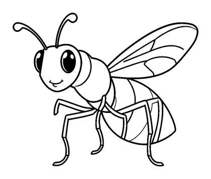 Gnat Colouring Page (Toddler, Bold & Easy)