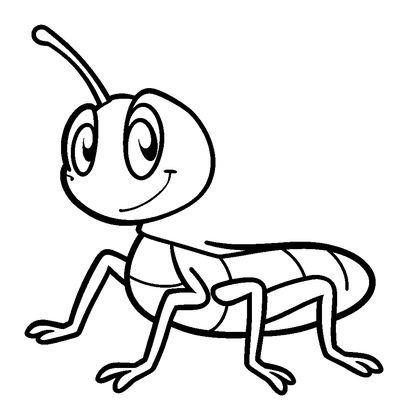 Grasshopper Colouring Page (Kids, Standard)