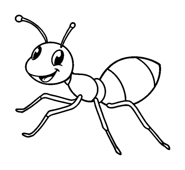 Happy Ant Marching colouring page — free printable for kids