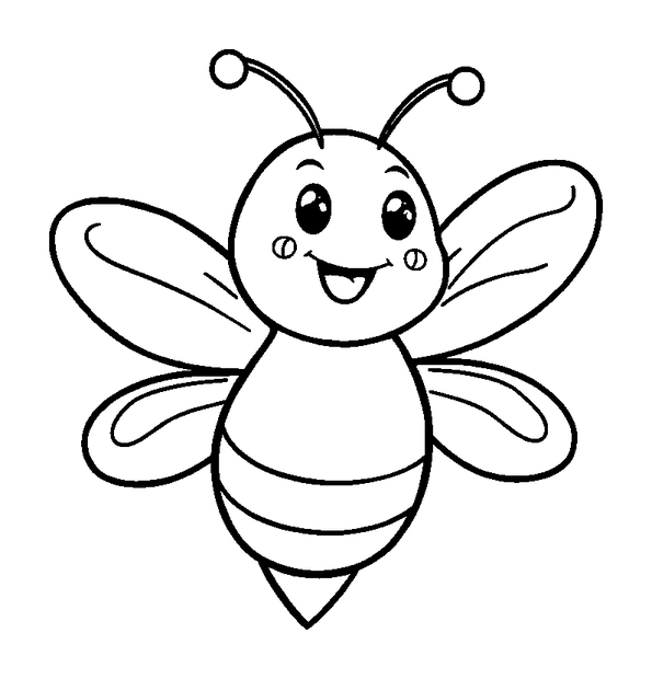 Happy Firefly Glowing colouring page — free printable for kids