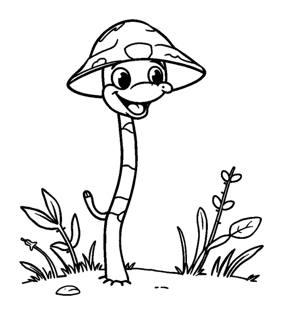 Happy Walking Stick Camouflage colouring page — free printable for kids