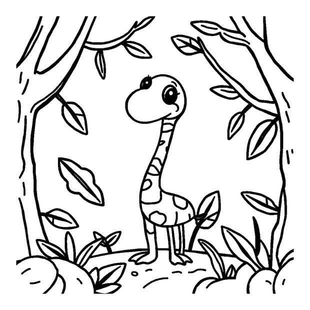 Happy Walking Stick Camouflage colouring page — free printable for kids