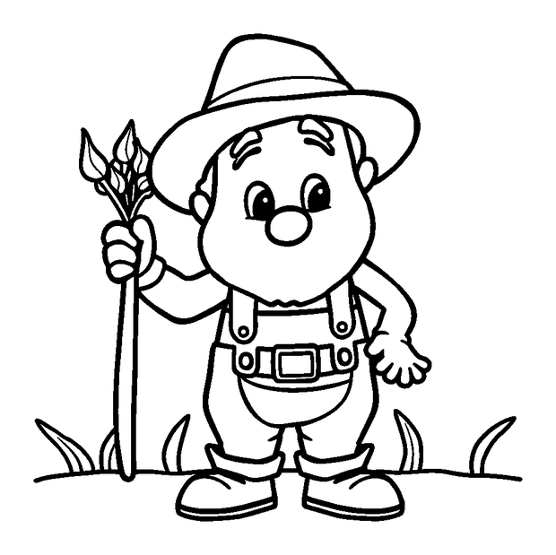 Harvestman colouring page — free printable for kids