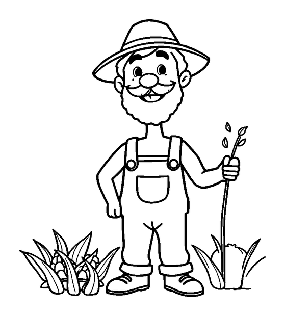 Harvestman colouring page — free printable for kids