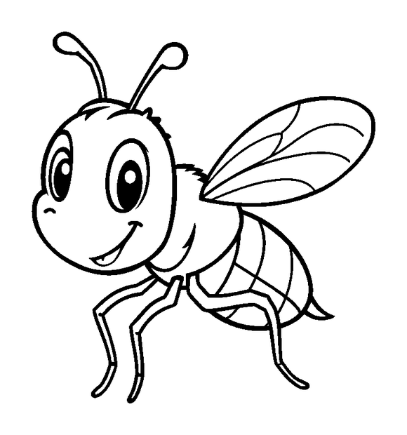 Horsefly colouring page — free printable for kids