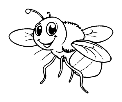 Hoverfly Colouring Page (Kids, Bold & Easy)