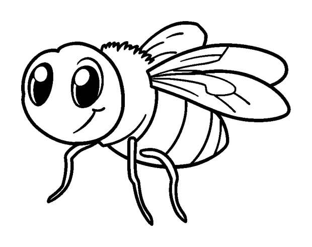 Hoverfly colouring page — free printable for kids