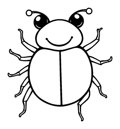 June Beetle Colouring Page (Kids, Bold & Easy)