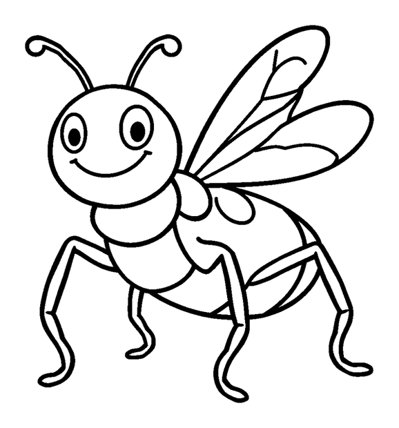 Lacewing colouring page — free printable for toddlers