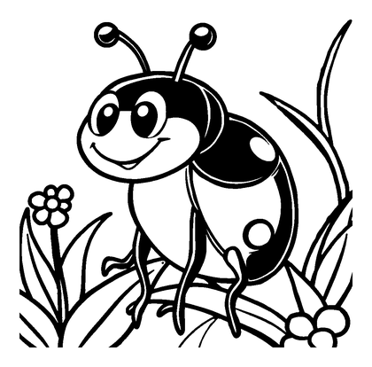 Ladybird Colouring Page (Kids, Standard)