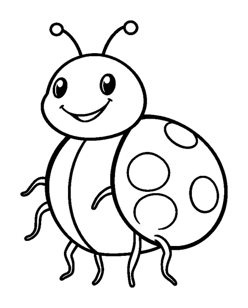 Ladybird colouring page — free printable for toddlers