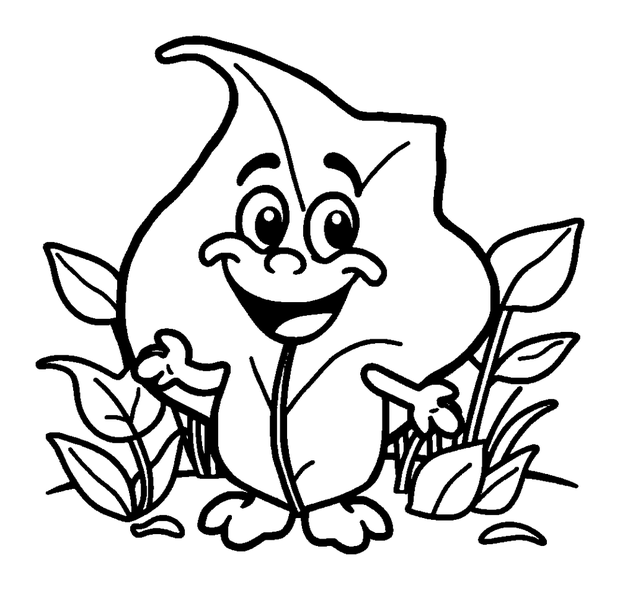 Leaf Miner colouring page — free printable for kids