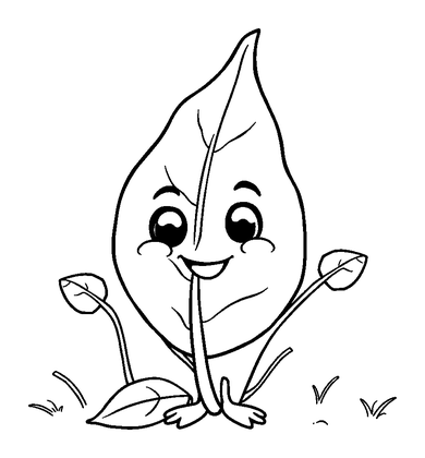 Leaf Miner Colouring Page (Kids, Standard)