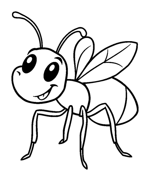Leafcutter Ant colouring page — free printable for kids