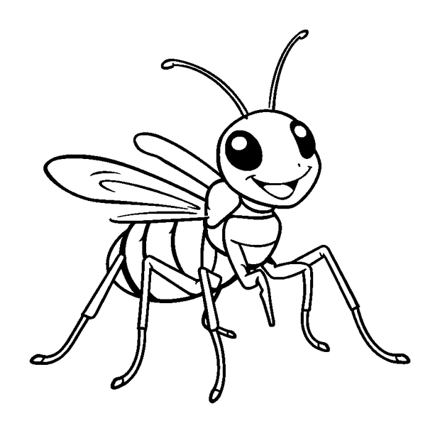 Locust colouring page — free printable for kids
