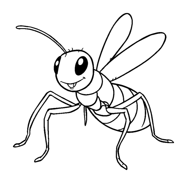 Locust colouring page — free printable for toddlers