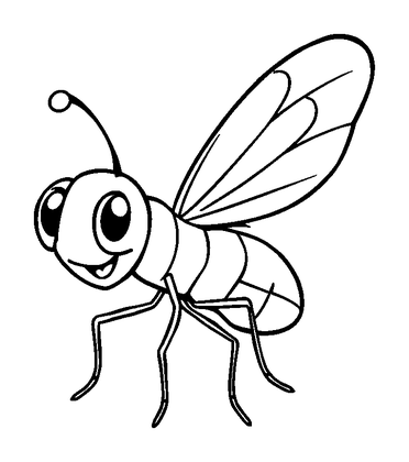 Mayfly Colouring Page (Kids, Standard)