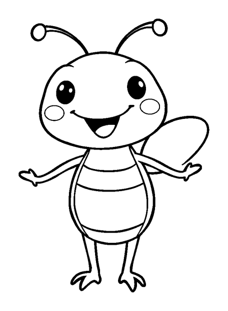 Midge colouring page — free printable for kids