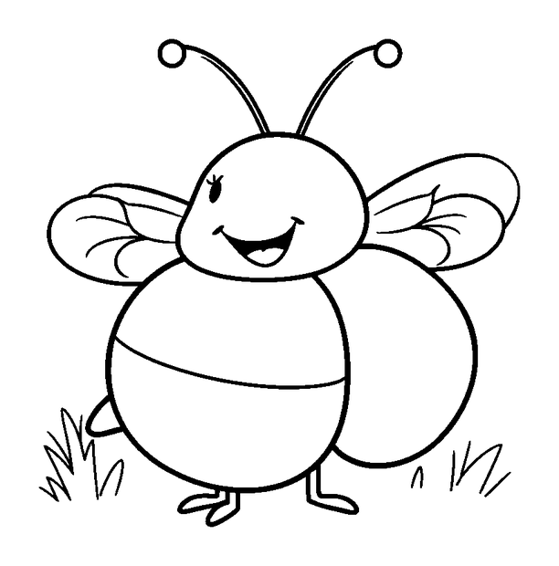 Midge colouring page — free printable for toddlers