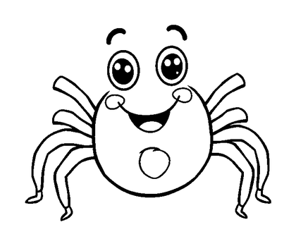 Money Spider Colouring Page (Toddler, Bold & Easy)