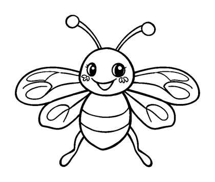 Moth Colouring Page (Kids, Bold & Easy)
