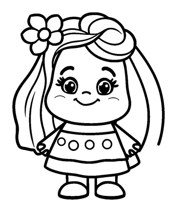 Painted Lady Colouring Page (Toddler, Bold & Easy)