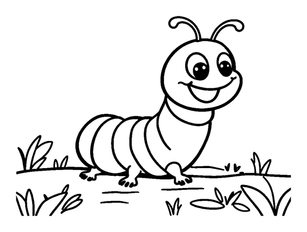 Pill Millipede colouring page — free printable for kids
