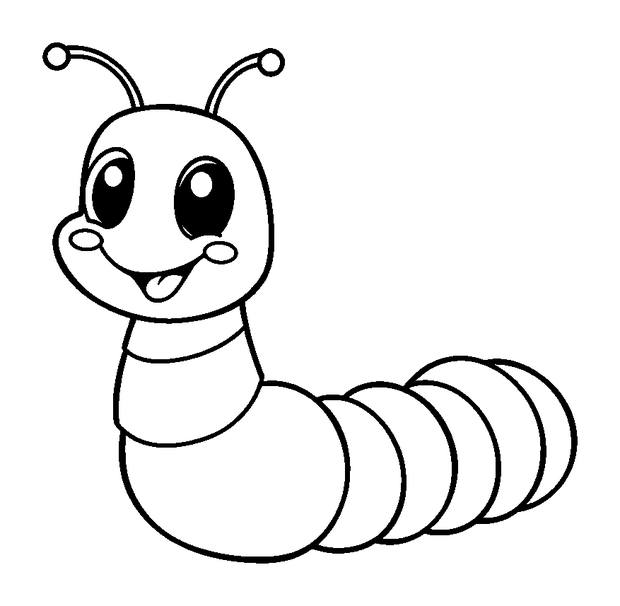 Pill Millipede colouring page — free printable for toddlers