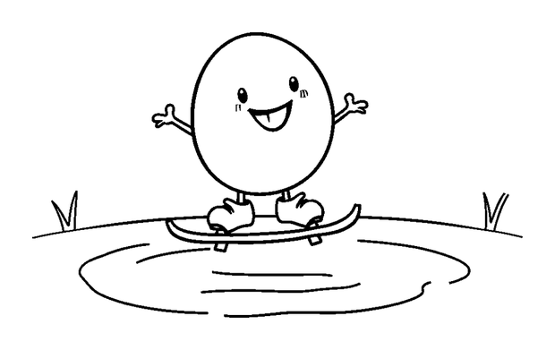 Pond Skater colouring page — free printable for toddlers