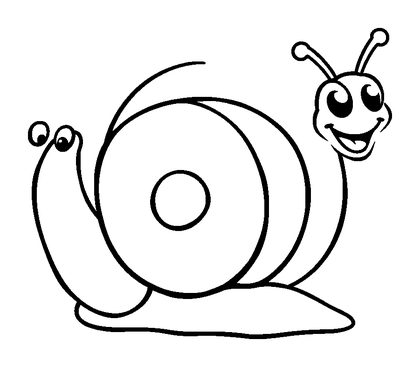 Snail Shell Colouring Page (Kids, Bold & Easy)