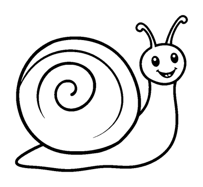 Snail Shell Colouring Page (Toddler, Bold & Easy)