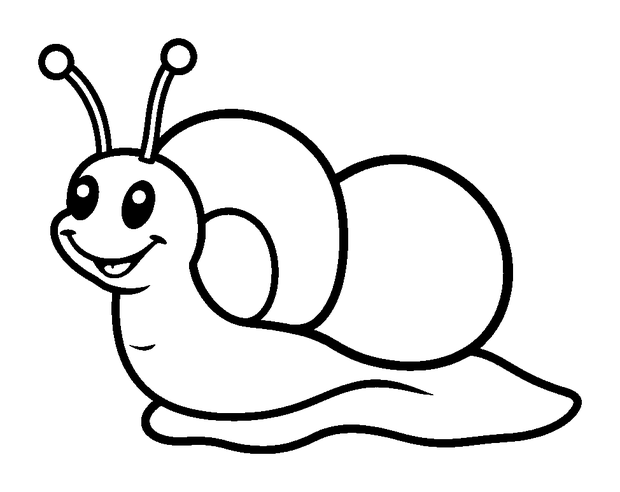 Snail colouring page — free printable for kids