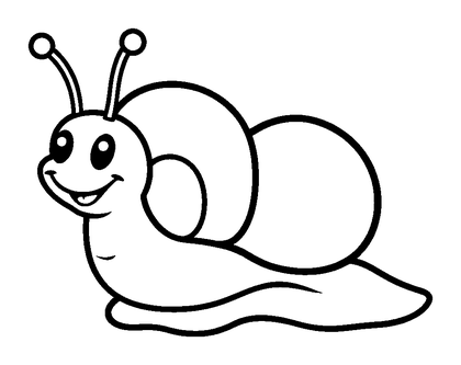 Snail Colouring Page (Kids, Bold & Easy)