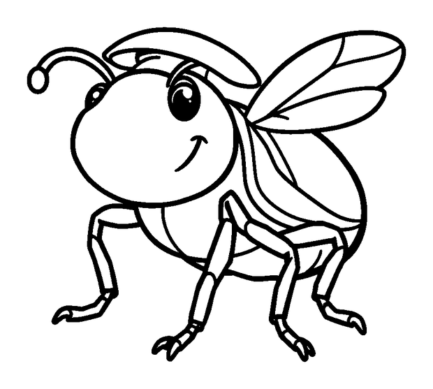 Soldier Beetle colouring page — free printable for kids
