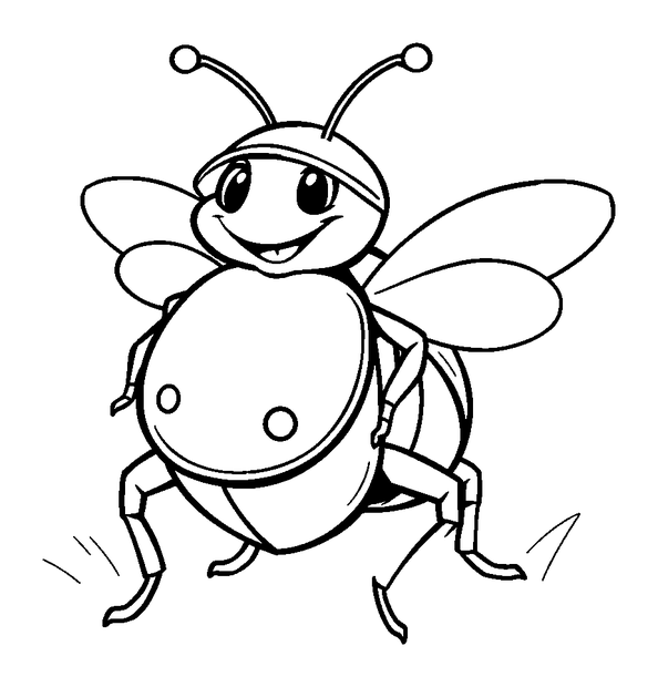 Soldier Beetle colouring page — free printable for kids