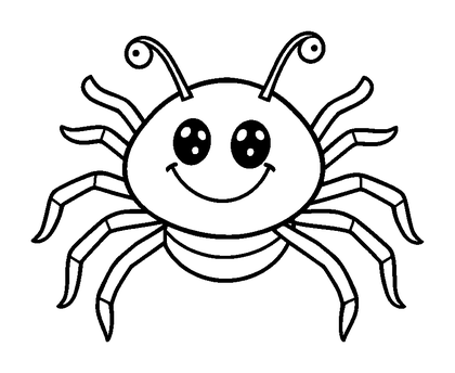 Spider Colouring Page (Kids, Bold & Easy)