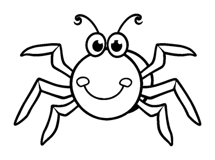 Spider Colouring Page (Kids, Standard)