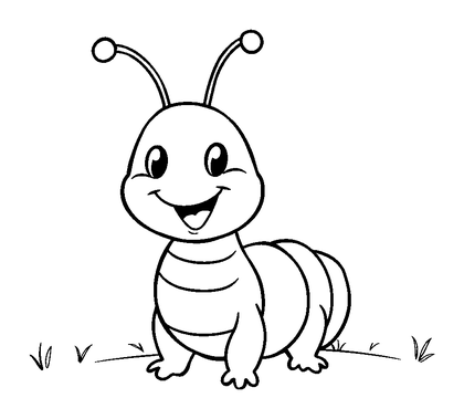 Springtail Colouring Page (Kids, Standard)