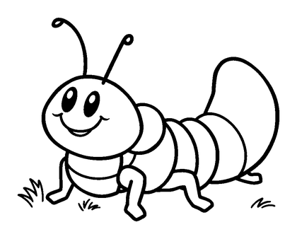 Springtail Colouring Page (Toddler, Bold & Easy)
