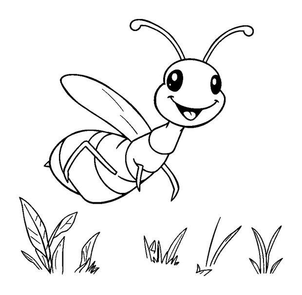 Stick Insect Camouflaged colouring page — free printable for kids